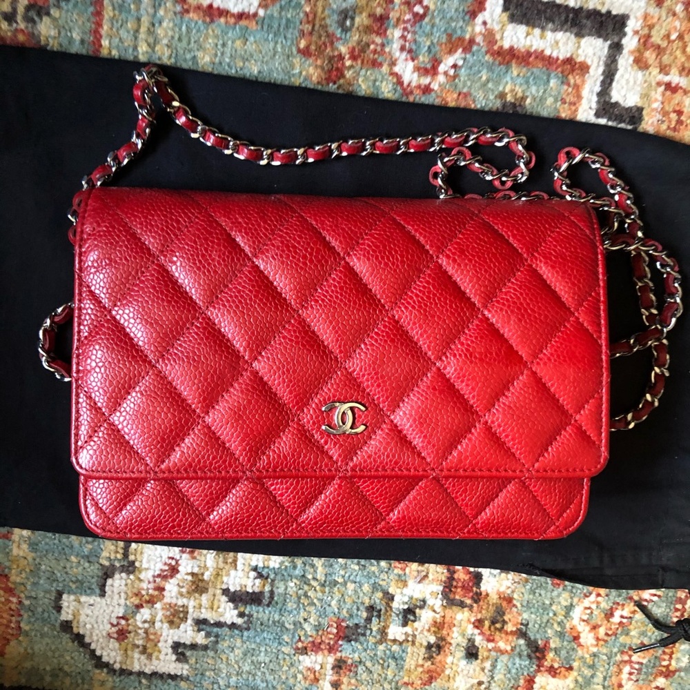 SOLD** Chanel WOC Wallet on Chain Caviar Flap - Picture 4 of 8